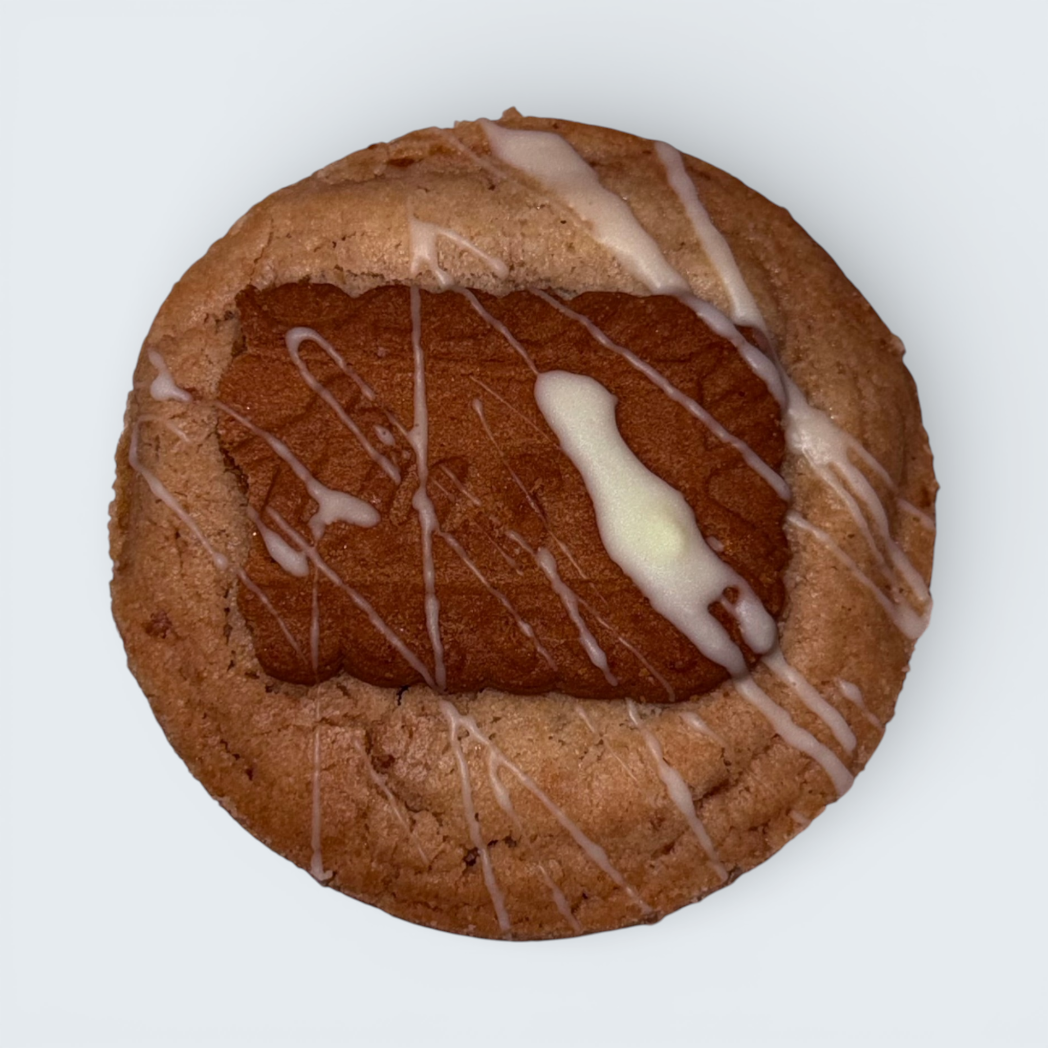 Crunchy Biscoff Cookie with White Chocolate Drizzle