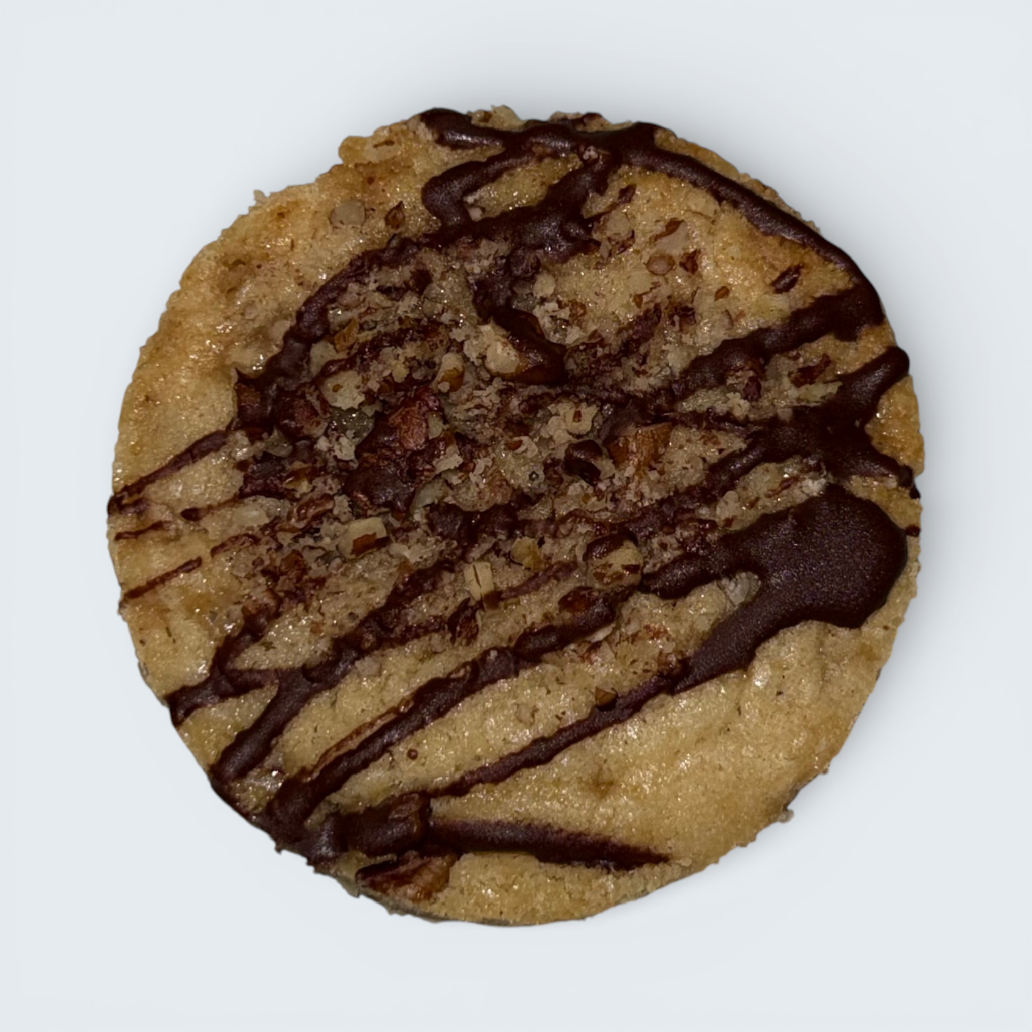 Pecan Toffee Cookie with Chocolate Drizzle